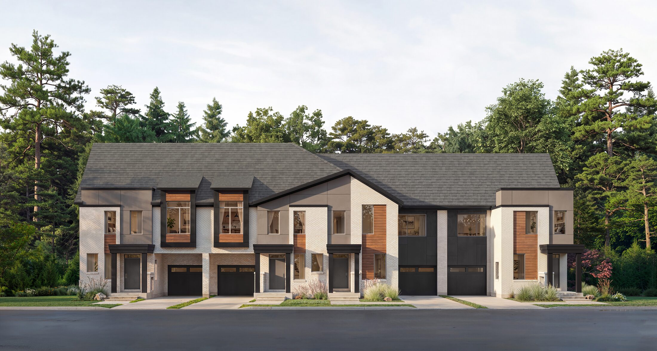 24 foot Collection townhome elevation at Five Oaks
