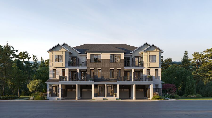 Back to back townhome collection elevation
